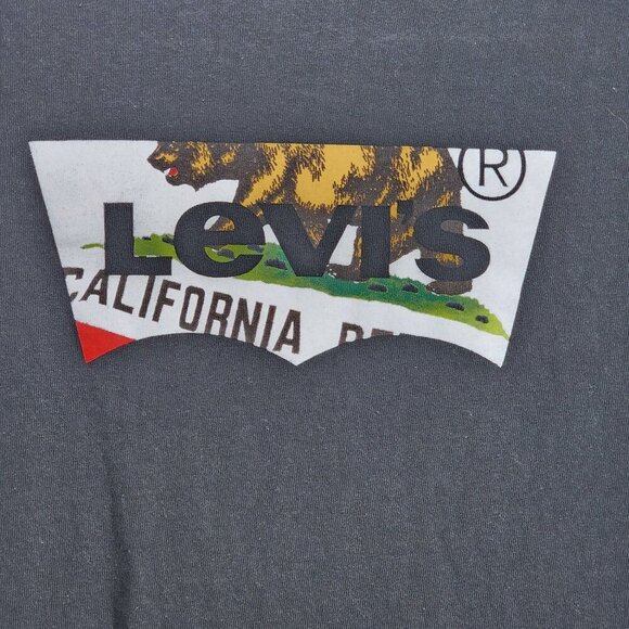 Levi's Black Shonn Graphic "California" T-Shirt Men's Size L Crew Neck - Picture 5 of 8